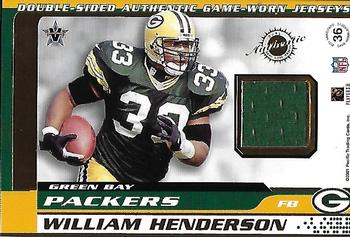 2001 Pacific Vanguard - Double Sided Jerseys #36 William Henderson / Greg Comella Back