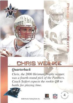 2001 Pacific Vanguard - Prime Prospects Bronze #4 Chris Weinke Back
