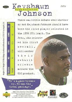 1996 Collector's Choice Update #U21 Keyshawn Johnson Back
