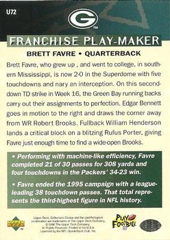 1996 Collector's Choice Update #U72 Brett Favre Back