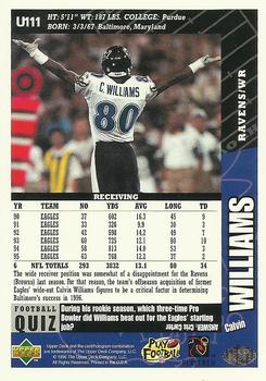 1996 Collector's Choice Update #U111 Calvin Williams Back