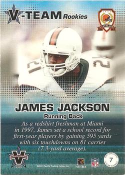 2001 Pacific Vanguard - V-Team Rookies #7 James Jackson Back