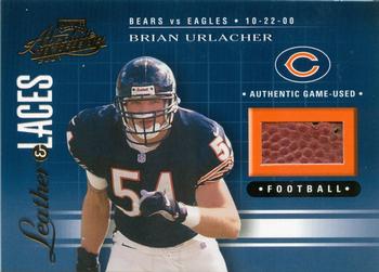 2001 Playoff Absolute Memorabilia - Leather and Laces #LL17 Brian Urlacher Front