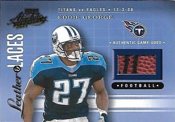 2001 Playoff Absolute Memorabilia - Leather and Laces #LL34 Eddie George Front