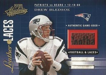 2001 Playoff Absolute Memorabilia - Leather and Laces Combos #LL29 Drew Bledsoe Front