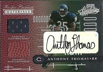 2001 Playoff Absolute Memorabilia - Rookie Premiere Materials Autographs #159 Anthony Thomas Front