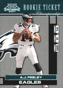 2001 Playoff Contenders - Championship Ticket #189 A.J. Feeley Front