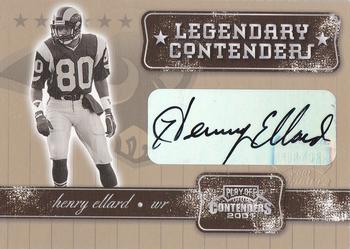 2001 Playoff Contenders - Legendary Contenders Autographs #LC-27 Henry Ellard Front