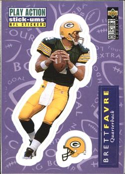 1996 Collector's Choice Update - Play Action Stick-Ums #S4 Brett Favre Front
