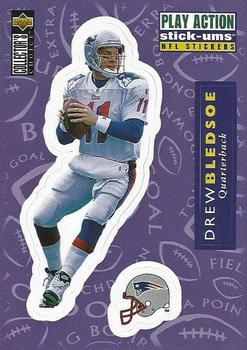 1996 Collector's Choice Update - Play Action Stick-Ums #S11 Drew Bledsoe Front