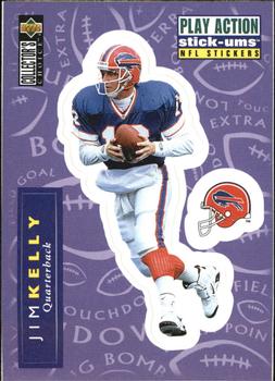 1996 Collector's Choice Update - Play Action Stick-Ums #S12 Jim Kelly Front