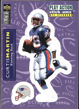 1996 Collector's Choice Update - Play Action Stick-Ums #S28 Curtis Martin Front