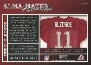 2001 Playoff Honors - Alma Mater Materials #AM-2 Drew Bledsoe Back