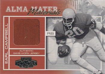 2001 Playoff Honors - Alma Mater Materials #AM-3 Earl Campbell Front