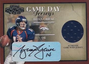 2001 Playoff Honors - Game Day Jerseys Autographs #GD-22 Brian Griese Front