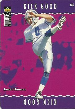 1996 Collector's Choice Update - You Make The Play #Y86 Jason Hanson Front