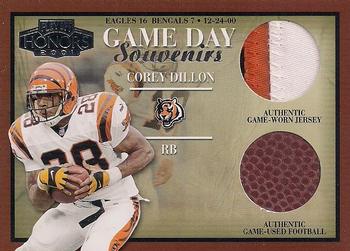 2001 Playoff Honors - Game Day Souvenirs #GD-16 Corey Dillon Front