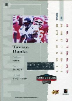 2001 Playoff Honors - Honor Roll Buybacks Autographs #17 Tavian Banks Back