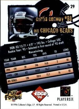 1996 Collector's Edge #29 Curtis Conway Back