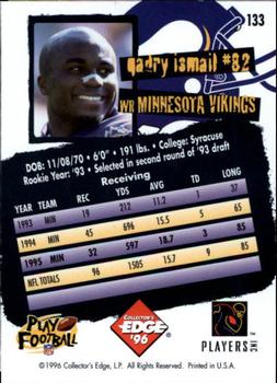 1996 Collector's Edge #133 Qadry Ismail Back