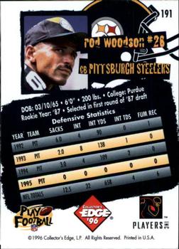 1996 Collector's Edge #191 Rod Woodson Back