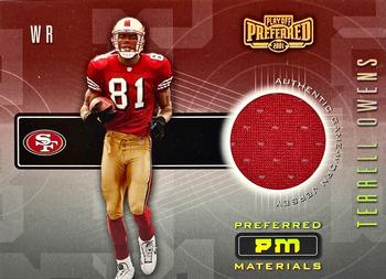 2001 Playoff Preferred - Preferred Materials #10 Terrell Owens Front