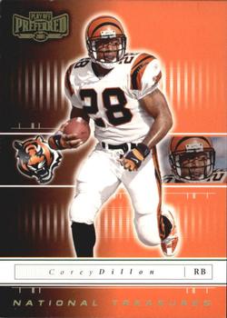 2001 Playoff Preferred - National Treasures Gold #6 Corey Dillon Front