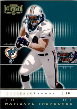 2001 Playoff Preferred - National Treasures Gold #29 Zach Thomas Front