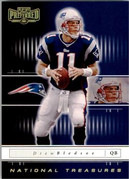 2001 Playoff Preferred - National Treasures Gold #30 Drew Bledsoe Front