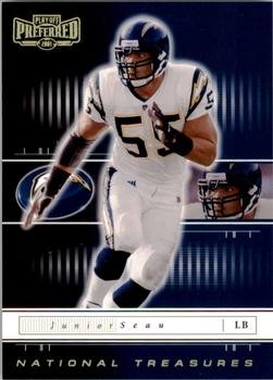 2001 Playoff Preferred - National Treasures Gold #46 Junior Seau Front