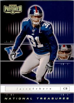 2001 Playoff Preferred - National Treasures Gold #81 Jason Sehorn Front