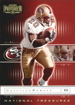 2001 Playoff Preferred - National Treasures Gold #87 Garrison Hearst Front