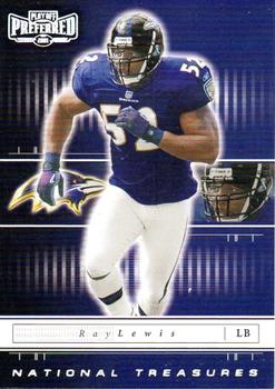 2001 Playoff Preferred - National Treasures Silver #2 Ray Lewis Front