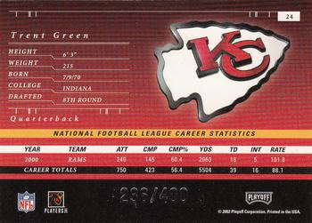 2001 Playoff Preferred - National Treasures Silver #24 Trent Green Back