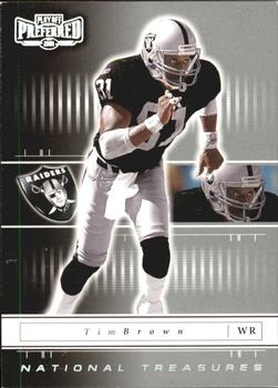 2001 Playoff Preferred - National Treasures Silver #40 Tim Brown Front
