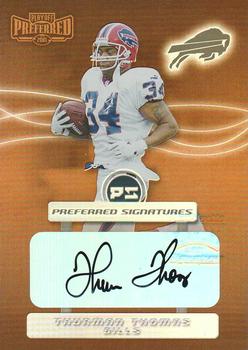 2001 Playoff Preferred - Preferred Signatures Bronze #089 Thurman Thomas Front