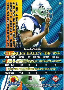 1996 Collector's Edge Advantage #58 Charles Haley Back