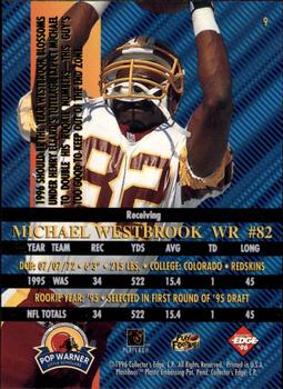 1996 Collector's Edge Advantage #9 Michael Westbrook Back