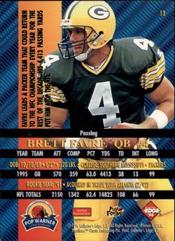1996 Collector's Edge Advantage #13 Brett Favre Back