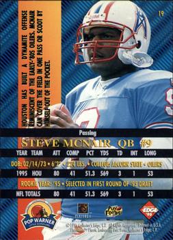 1996 Collector's Edge Advantage #19 Steve McNair Back