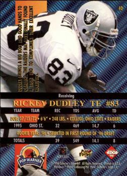 1996 Collector's Edge Advantage #40 Rickey Dudley Back