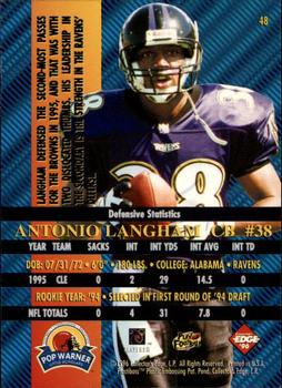 1996 Collector's Edge Advantage #48 Antonio Langham Back