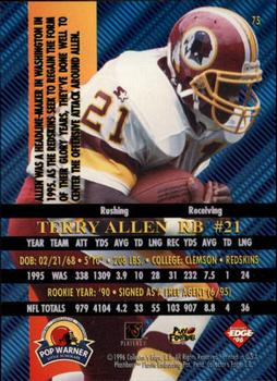 1996 Collector's Edge Advantage #75 Terry Allen Back