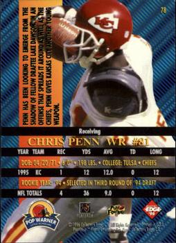 1996 Collector's Edge Advantage #78 Chris Penn Back