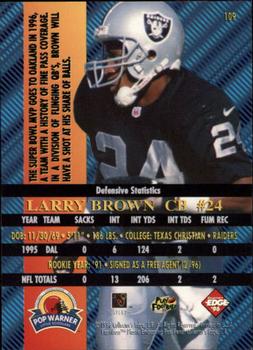 1996 Collector's Edge Advantage #109 Larry Brown Back