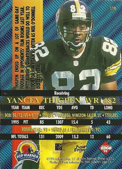 1996 Collector's Edge Advantage #119 Yancey Thigpen Back