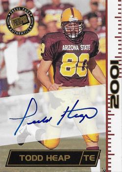 2001 Press Pass - Autographs #NNO Todd Heap Front