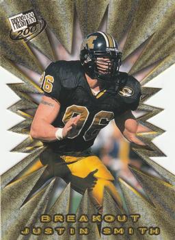 2001 Press Pass - Breakout #B34 Justin Smith Front