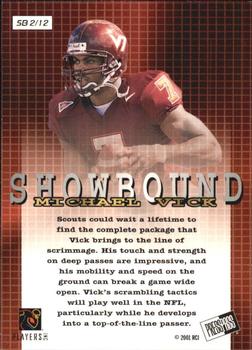 2001 Press Pass - Showbound #SB2 Michael Vick Back