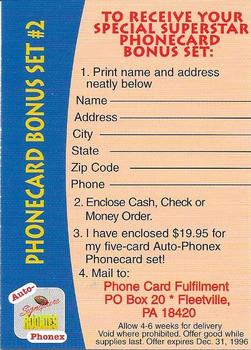 1995 Signature Rookies Auto-Phonex - Bonus Set Promos #NNO Special Offer #2 Back